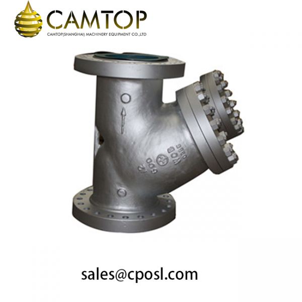 ASTM A216 WCB Y Strainer, Stainless Steel Screen, 12IN, CL600 CAMTOP