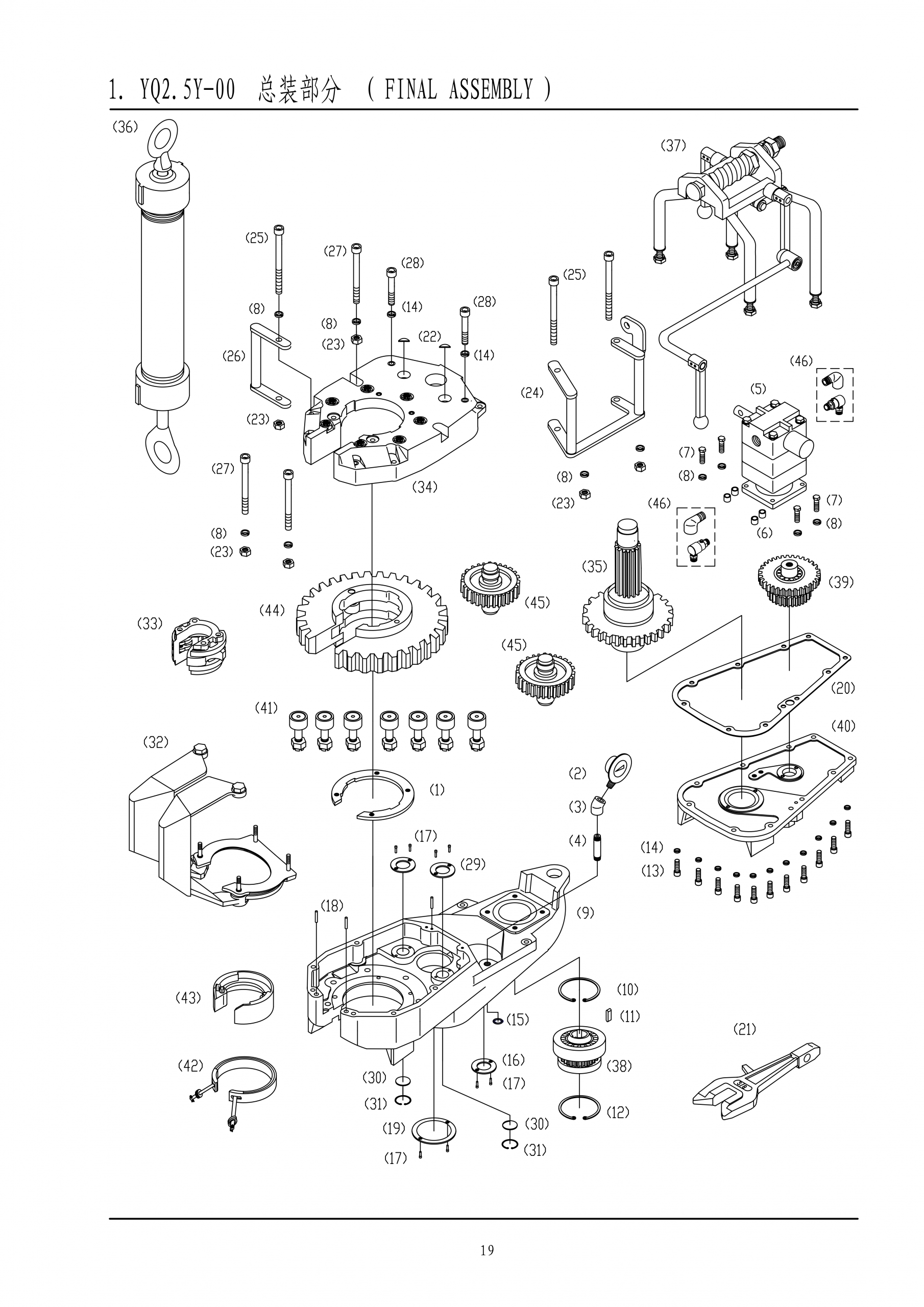 M50 Series Sucker Rod tong -EXPLOD VIEW