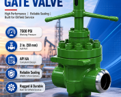 DM Gate Valve 2 inch 7500 PSI full port API 6A oilfield gate valve with rugged forged body construction designed for high-pressure drilling and pressure control applications