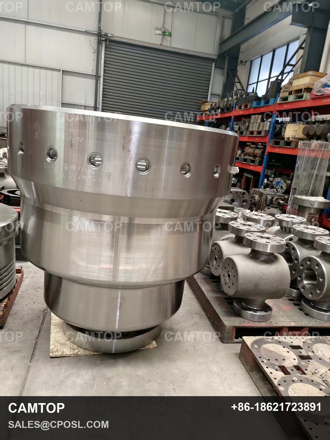 CAMTOP FHZ43-21 Annular BOP piston assembly - quality inspection at CAMTOP manufacturing plant