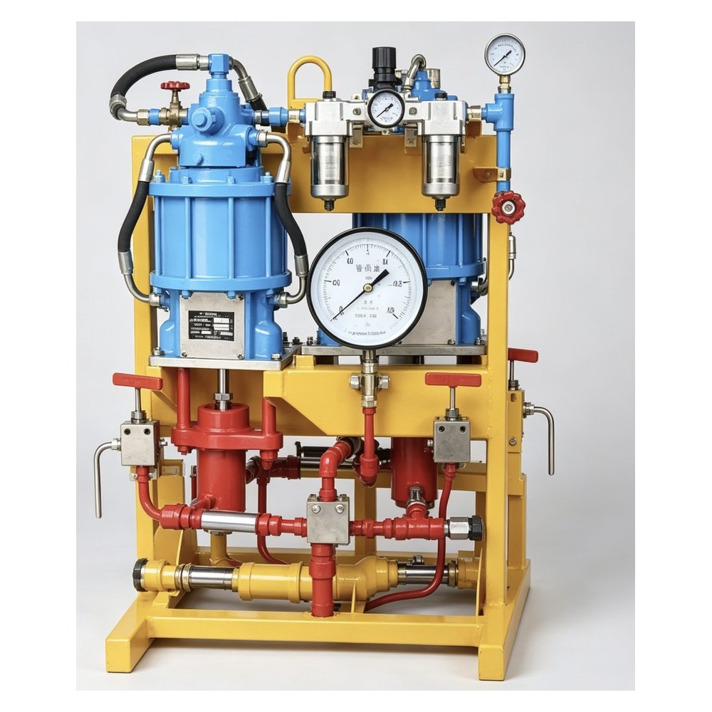 CAMTOP Pneumatic BOP Testing Unit — API 16D high-pressure air-driven test pump, FRL air regulator, large dial gauge, 10,000 PSI working pressure, for BOP stack pressure testing and wellhead equipment hydrostatic testing
