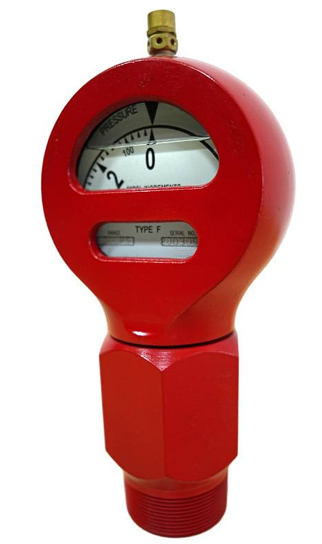 CAMTOP TYPE F Pump Pressure Gauge Red All-Steel Body with Brass Relief Screw Top Oilfield Mud Pump Standpipe Pressure Gauge 10000 15000 20000 PSI