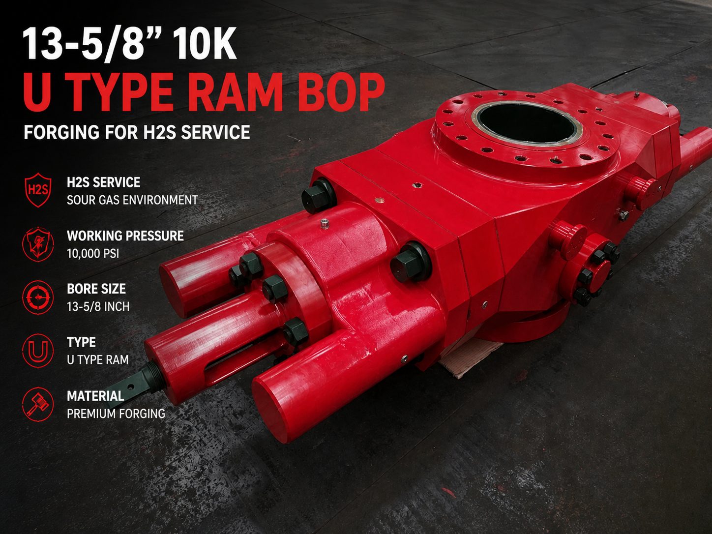 CAMTOP 13-5/8" 10K Ram BOP - API 16A Blowout Preventer