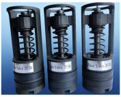 CAMTOP Drill Pipe Float Valve (DPFV) — three Model F (Plunger Type) valves showing the standard H48013 / H48043 family design with spring-loaded plunger, alloy steel body and threaded drill pipe connection, equal to Baker SPD