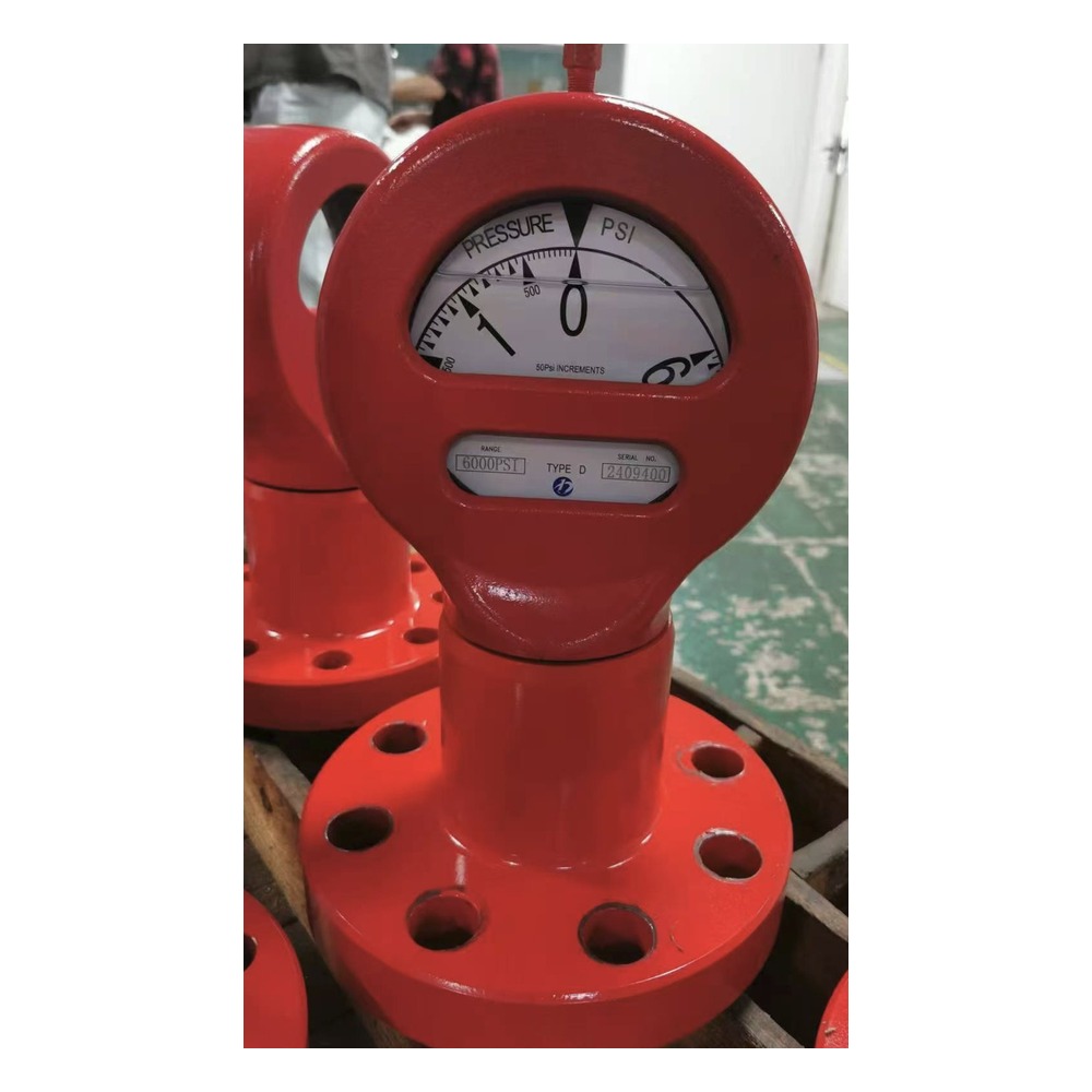 CAMTOP Type D Mud Pressure Gauge — Alloy Steel, 0-6000 PSI, 2" NPT Female End Connection, OTECO Model 7 Equivalent, H2S & Salt Water Service