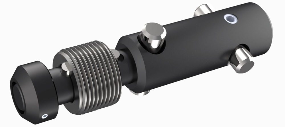 CAMTOP Type H BPV running tool CAD rendering — sliding thread type tool with pin-slot fitting for installing back pressure valves and two-way check valves